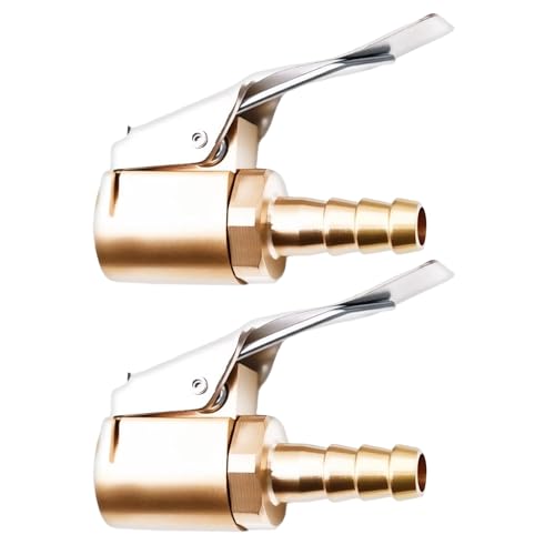 Accesorios de aire para inflado de neumáticos | Conector de 2 piezas para bomba de aire - Punta de inflado de latón | Para coche SUV Moto Bicicleta Remolque Camping-Car