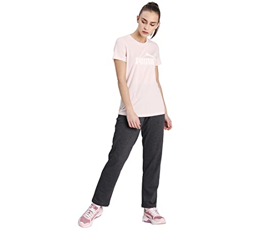 Image of Puma Women Cotton Solid Regular Track Pants for Lounging, Travel, Or Light Activity
