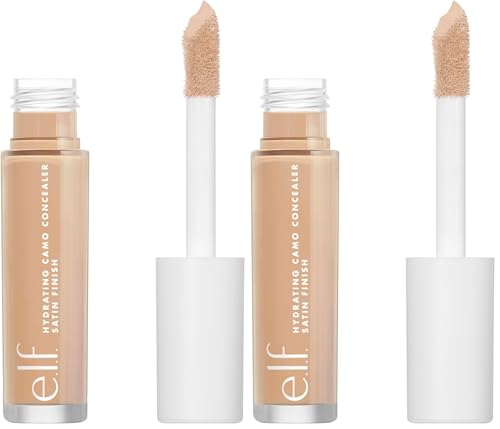 e.l.f Hydrating Satin Camo Concealer Medium Warm (Pack of 2)