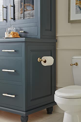 Image of Amerock Arrondi 7-1 /4 inch Golden Champagne Single Post Toilet Paper Holder