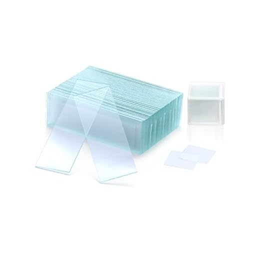 QWORK® 50 Stück Objektträger 76x26mm und 100 Stück Deckgläser 18x18mm, Mattierte Kanten