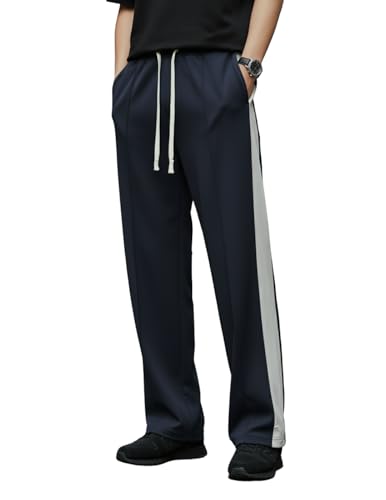 Image of Mack Jonney Men's Striped Track Pants | Side Stripe Design | Regular Fit | Casual & Athleisure Wear |Pack of 1-MMJ-27