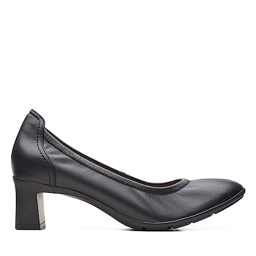 Clarks Clarks Collection Women's Neiley Pearl Pump, Black Leather, 5 Medium US