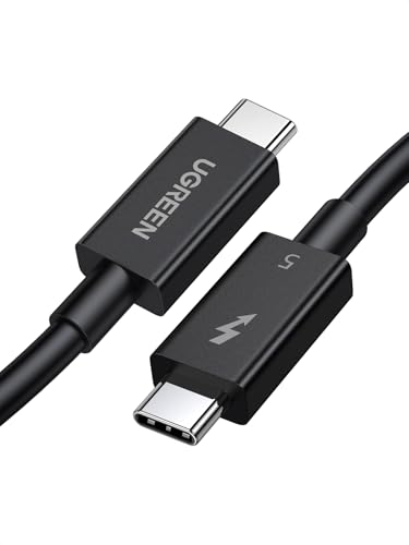 Image of UGREEN Thunderbolt5 [Intel Certified] USB-C to USB-C Cable, USB4 80Gbps bidirectional, 16K@60Hz /3x4K@144Hz Video, PD3.1 240W, Compatible Thunderbolt 4 /3, for MacBook Pro /iPad /iPhone /hubs /SSD, 3.3FT