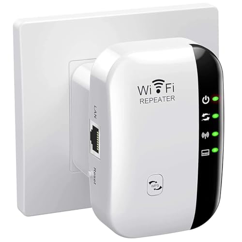 Redbek N300 Wireless Range Extender, Broadband/Wi-Fi Extender, Wi-Fi Repeater, Wi-Fi Booster/Hotspot with 1 Ethernet Port, Plug and Play