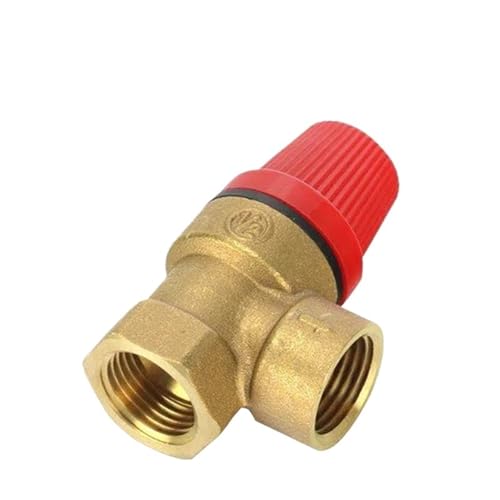 Válvulas de alivio Válvula de seguridad de latón DN15 de 1/2' con interruptor de alivio de drenaje para calentador de agua solar Válvula de seguridad de latón Valvula Seguridad(FEMALE X FEMALE_3 BAR)