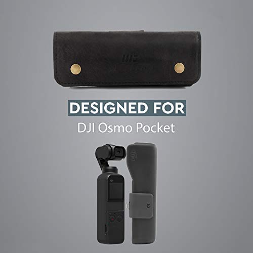 MegaGear MG1615 Capa para câmera de couro genuíno compatível com DJI Osmo Pocket - Preta