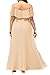 Women Plus Size Bridesmaid Dresses Champagne Mother Bride Formal Off The Shoulder Chiffon High Split A-Line Long Dress