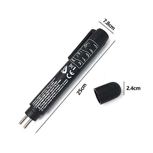 GERUI Auto Universal Bremsflüssigkeitstester ist für Bremsflüssigkeit DOT3 DOT4 DOT5, Tragbare Fahrzeug Auto Brake Tester mit 5 LED-Anzeigen, Bremsflüssigkeit Tester Stift (1)