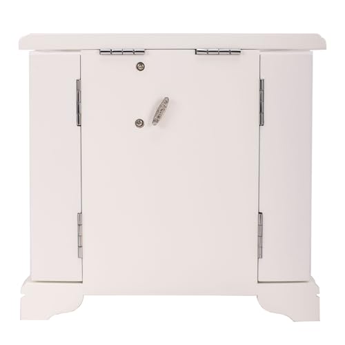 Cottage Garden Ballerina White 9.6 X 9.2 Mdf Wood And Velvet Musical Jewelry Armoire Box Plays Tune Swan Lake thumb #4