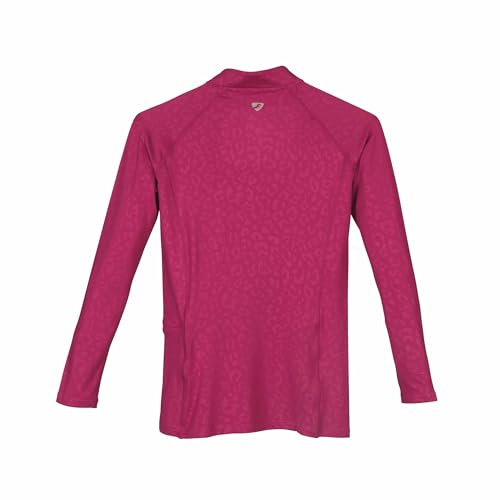 Aubrion Shires Leopard Print Revive Baselayer - Young Rider (as1, Alpha, 11_Years, 12_Years, Cerise)2