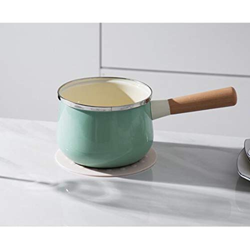 Weisin Round Non-slip Placemat with a Hanging Hole Simple Thick Heat-resistant Coaster Creative Placemat for Kitchen Restaurant Accessories,apricot