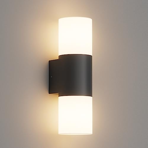 Klighten Outdoor Wall Light E27, Up Down Wall Lamp, Modern Outside Lights IP54, for Garden Patio Terrace Porch Max 40W
