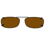 Eyekepper Clip on Sunglasses Over Eyeglasses for Men, Brown Lens 51 * 29MM