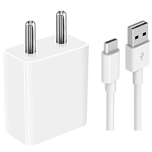 Image of 5W to 18W Charger for Vivo Y21T / Y 21 T Charger Original Adapter Like Wall Charger | Mobile Charger | Fast Charger | Android USB Charger With 1 Meter USB Type C Charging Data Cable (3 Amp, TWE14, White)