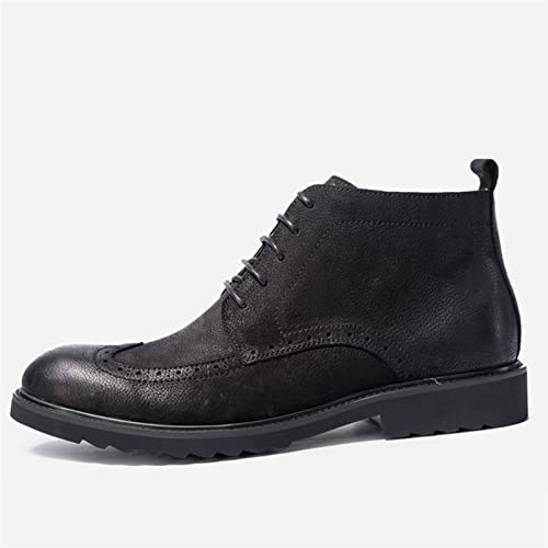 Botas Brogue de cuero para hombre con cordones y suela resistente 3