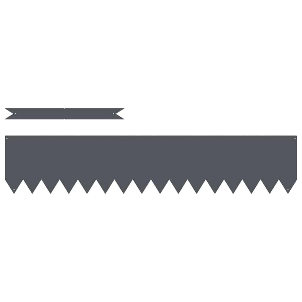 vidaXL Bordure de Pelouse 10 pcs Anthracite 100 x 0.05 x 20 cm, Idées pour Jardin et terrasse, Bordure Moderne, séparateur extérieur, Bord de Chemin, éléments pour jardiner