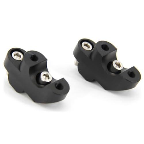 Pontets de guidon de moto alu anodisé noir élévateur robuste 22mm