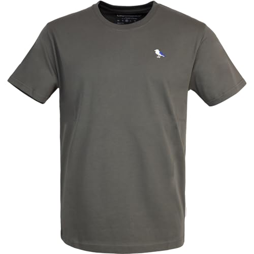 T-shirt Cleptomanicx Embro Gull homme en coton casual noir
