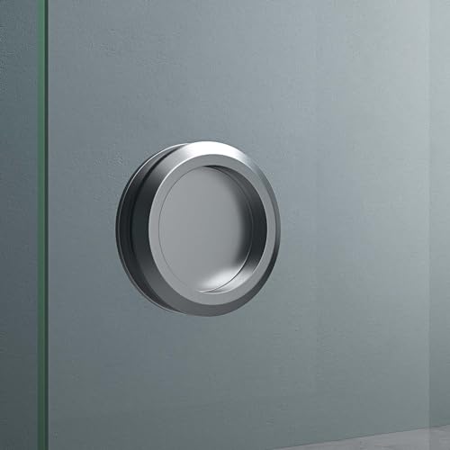Schiebetür Mai & Mai Glas Komplettset Amalfi Klarglas mit Muschelgriff