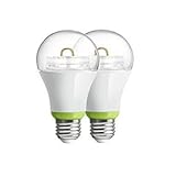 2-Pack GE Link Smart LED Light Bulb, A19 Soft White (2700K), 60-Watt Equivalent, Zigbee, Compatible with Alexa