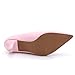 Stunner Women's Classic Fashion Pointed Toe Low Heel Dress Pumps Shoes Pink 42(9)