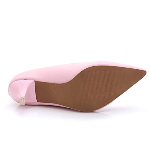 Stunner Women Classic Pointed Toe Low Heel Dress Pumps Shoes Pink 41(8.5) by Stunner - Used condition - Image 7