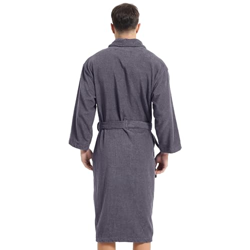 Classic Towels Bathrobe for men,Luxury Hotel Bathrobe,Cotton Terry Cloth Robe,Long Unisex Thick Plush Robe3
