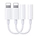 Produktbild [2 PCS] Kopfhörer Adapter für iPhone 11 auf 3,5mm Klinke Adapter Aux-Kabel Kopfhörer-Splitter Kompatibel mit iPhone 12/11/11 Pro Max/XS/XS Max/X/7/7 Plus/8/8 Plus Aux-Audio-Dongle für Alle iOS Systeme