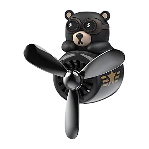 Kuteng Car Air Fresheners ,Car Fragrance Diffuser, Car Fragrance Diffuser Air Vent, Cartoon Bear Pilot Car Air Freshener, Car Cover