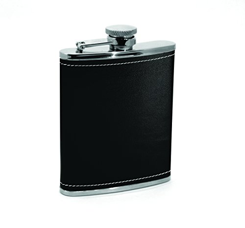 Metrokane Houdini Pocket Flask, 6 Ounces, Black Leather #TOP1