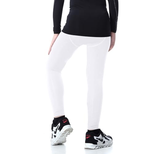 Boys Youth Compression Leggings Pants Kids Athletic Tights Quick Dry Sports Base Layer for Running Hockey Basketball4