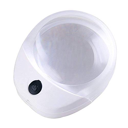 erkebspm Loupe éclairée Loupes Lumineuses à LED 10x Mini dôme Portable Loupe pour Lire des Livres, des Cartes et Plus Fichier de Bureau