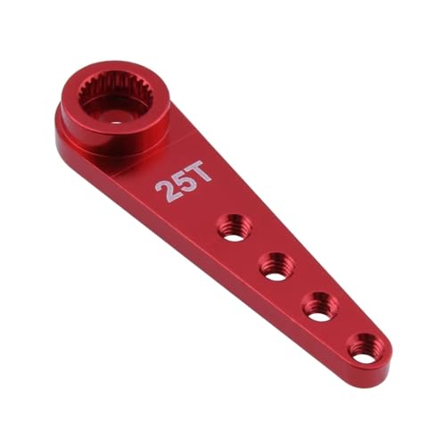 GTVNPOA - Parti RC Pour Futaba Pour HSP Pour Wltoys Pour SCX10 1/10 25T Métal Rallonge De Bras De Servo De Direction 37Mm Pièces Pour Voitures Radiocommandées Et Crawlers(Red)