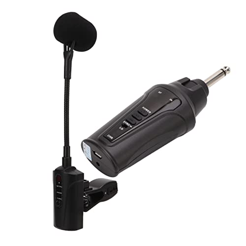 Sistema de Micrófono Inalámbrico, Fácil de Instalar, Batería de Larga Duración, Carcasa de Plástico, Interferencia de Señal, Micrófono de Saxofón de 100 a 240 V para Cantar(#2) Cover