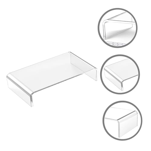 Support écran acrylique transparent pour une organisation de bureau zen