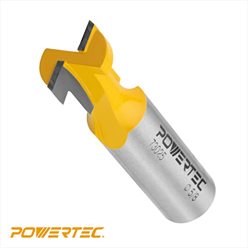 Broca de enrutador de 5/8 pulgadas de diámetro POWERTEC para ranuras en T de listón 7