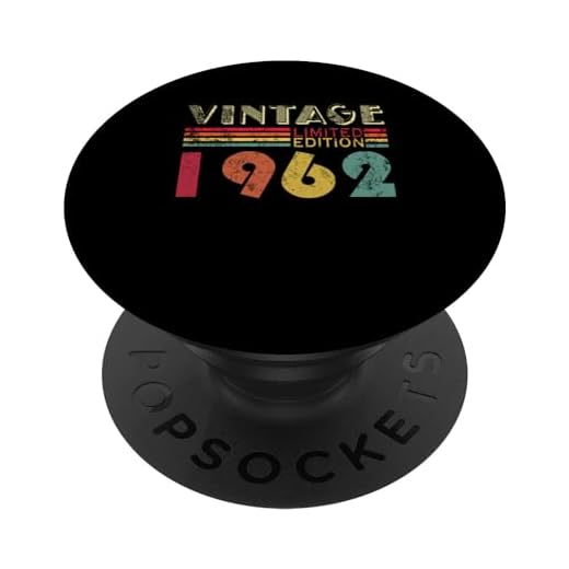 Vintage 1962 62 Regalo de cumpleaños para hombres y mujeres de 62 años PopSockets PopGrip Intercambiable