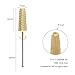 3Pcs Gold Carbide 5 in 1 Nail Drill Bit Set,Drill Bits for Nail,Carbide Nail Drill Bits,3/32 Inch Nail Bits for Nail Drill,Two Way Rotate Use for Both Left and Right Handed(F,M,C)