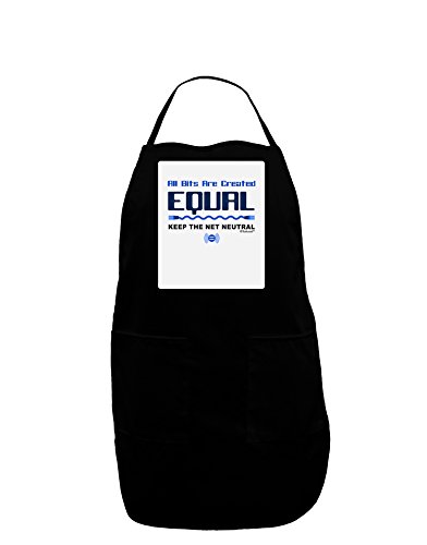 TOOLOUD All Bits Are Created Equal - Net Neutrality Panel Dark Adult Apron - Black - One-Size