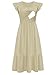 CzzzyL Nursing Dress Breastfeeding Women's Fashion Smocked Bodice Ruffle A Line Latched Mama Midi with Pockets(Begie,Small)