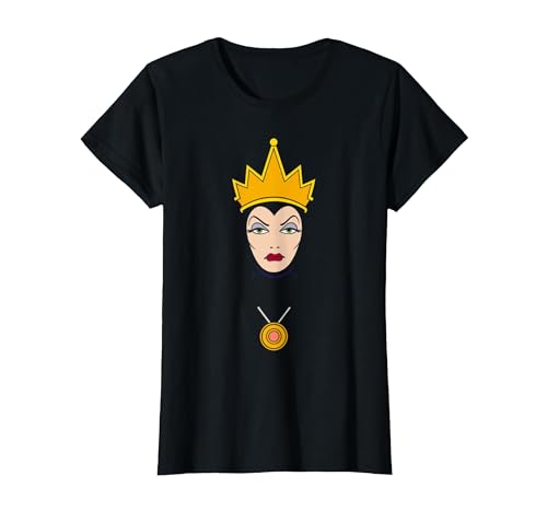 Image of Disney Villains Evil Queen Big Face T-Shirt, Women, Black, Large