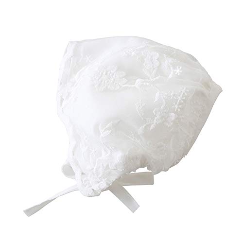 image for Glamulice Baby-Girls Newborn Satin Baptism Dress Elegant Lace Cap Flow