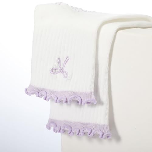 Image of Jeyiour Summer Cute Pilates Socks Women Bow Nonslip Ruffle Yoga Socks with Grip Barre Pilates Gift for Work Dance Fitness