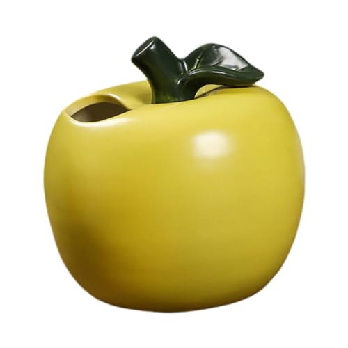 FytStycale Vase en Céramique Design Fruit pour Bourgeons et Arrangements Décoratifs, Pomme Verte