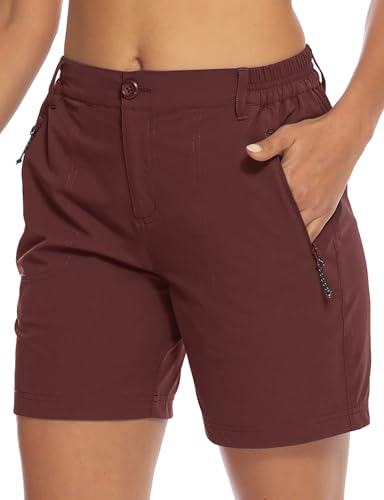 Image of TBMPOY Women's 6 inch Hiking Cargo Shorts Quick Dry with Pockets Work Golf Short Lightweight Outdoor Active Summer for Women