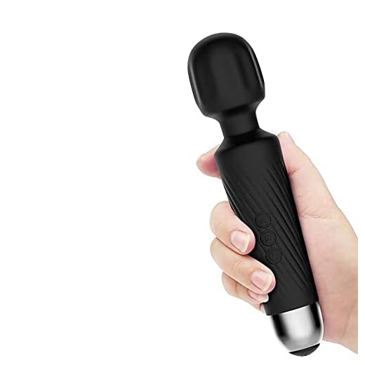 Masajeador de varita inalámbrico, masajeador personal eléctrico de mano, 8 velocidades+12 patrones de vibración para masaje de espalda, cuello, hombros, alivio del estrés y recuperación deportiva