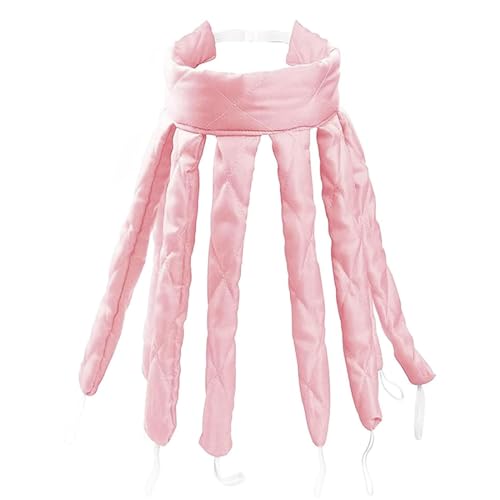 MQLSAERI 1 rizador de pelo de pulpo, diadema sin calor, rizador durante la noche sin calor para cabello largo medio, cinta de seda suave diadema ondas herramientas para mujeres niñas - rosa