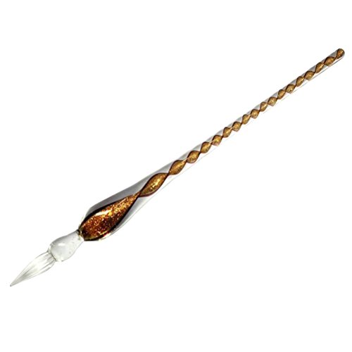Image of NUOLUX Glass Signature Crystal Dip Sign Gift Pen for Writing (Black)