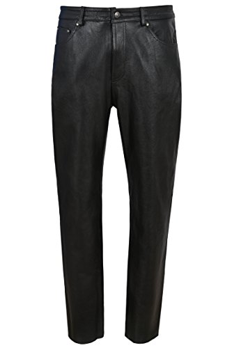 Pantalon en cuir de vachette noir Smart Range 501 durable pour homme